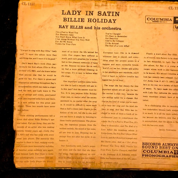 Lady in Satin Billy Holiday - Picture 2 of 3